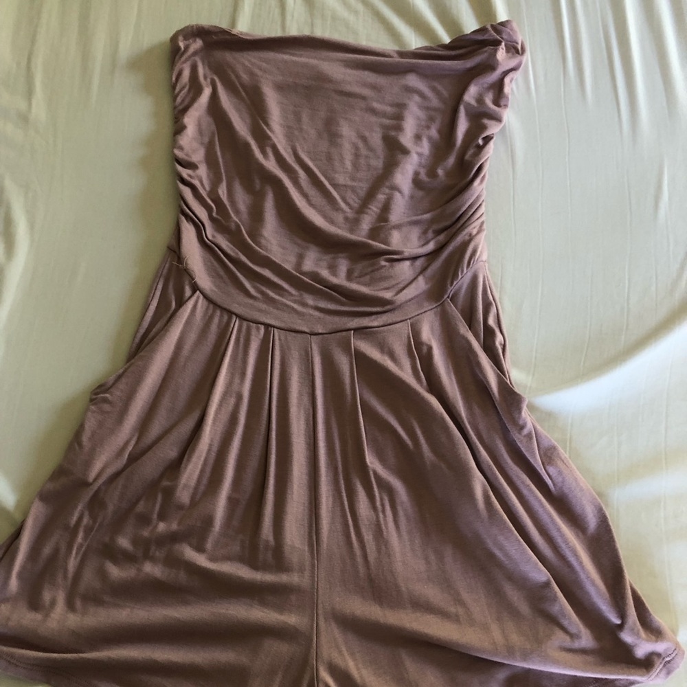 Strapless Mauve Romper